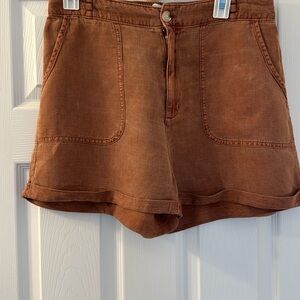C&C California Linen Front Pocket Shorts Size 10